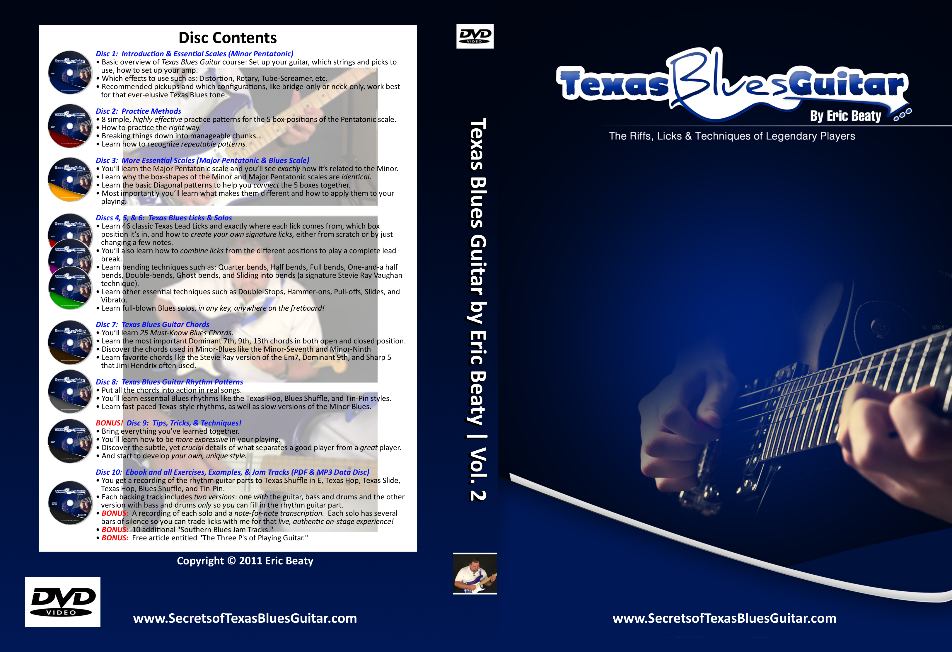 Texas Blues Guitar TrepStar DVD Cover Wrap - Vol. 2